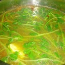 豆苗で中華スープ